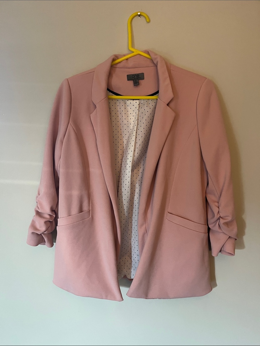 Olive & Oak Dusty Blush Open-Front Blazer
